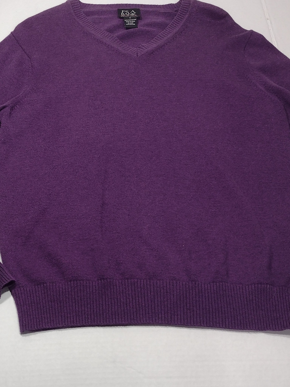 Jos. A. Bank Men's Purple Knit Sweater Sz Small 100% Cotton Business Casual